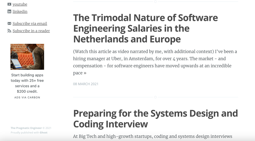 Three years of advertising on my blog: numbers - The Pragmatic Engineer